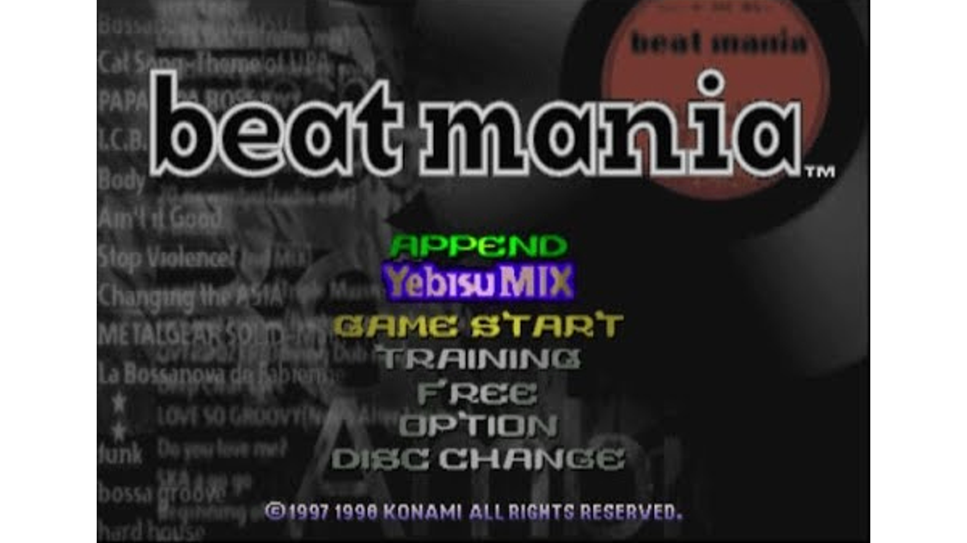 beatmania APPEND YebisuMIX Logo